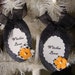 Witches Brew tags ornaments black glittered Halloween ornaments Black and white Elegant halloween