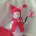 Breast Cancer Awareness ornament, pink snowman
