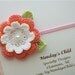 Crochet Flower Headband in Pink and Orange - Baby Headbands to Adult