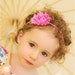 Shabby Chic Headband in Pink Polka Dots - Baby Headband, Newborn Headband, Girls Headband, Toddler Headband