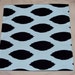 18x18 Black and White Ikat Fabric Pillow Cover - FREE SHIPPING