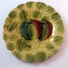 Antique Majolica Sarreguemines France Apple Plate