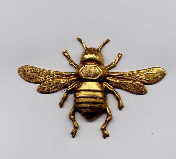 Items similar to 3 Bee Brass Metal Stampings on Etsy