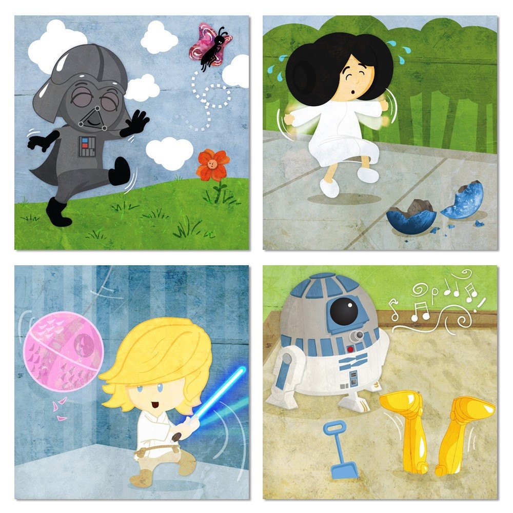 Baby Star Wars Series of 4 prints