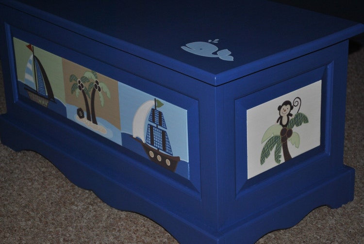 AHOY MATE Nautical Toy Box by onmyown14 on Etsy