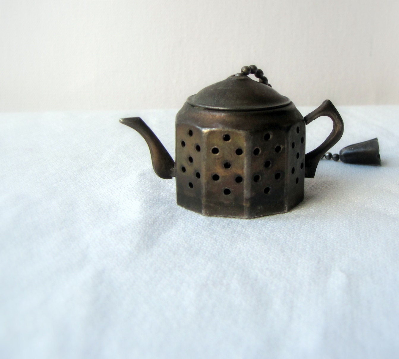 Vintage Antique Teapot Shaped Tea Infuser from England