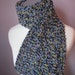 Knitted Scarf - Soft and Versatile Black, Purple, Blue, and Green Scarf
