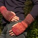 Fingerless Gloves - Hand Knit Multicolor Fingerless Gloves, Mittens (pair 12)