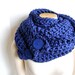 Crochet Scarf Cowl - ON SALE 54 reg 74 Chunky Cozy and Chic