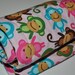Baby Girl Minky Blanket, Stroller Size, Pink and Brown Monkeys with Chocolate Brown Minky