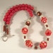 Handmade Glass Lampwork and Stone Beaded Necklace Orangina