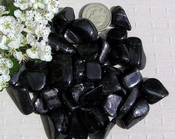 10 Black Hypersthene (Velvet Labradorite) Crystal Tumblestones, Black Crystals, Crystal Collection, Chakra Crystals, Meditation Stone