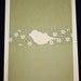 Sage with Cream Bird All Occasion Card