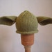 Yoda Inspired Hat, Hand Knit Baby Toddler Children, Perfect 4 Your Star Wars Fan, Halloween Costume, Knitted Newborn Photo Prop