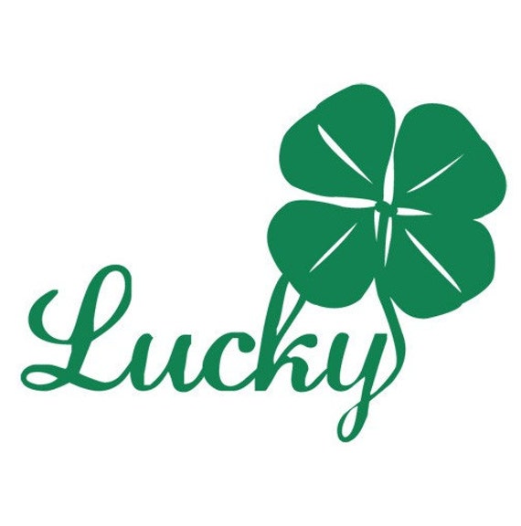 Items similar to Four Leaf Clover Lucky Irish Vinyl Decal on Etsy