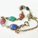 vintage Burt Cassell bracelet with semi precious scarab inserts 1/20 12KT