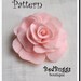 Felt Rose Brooch PDF Pattern Tutorial How To Rose Pillow Hair clip headband