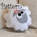 Sheep Pattern PDF -Count the Sheep Plush Pillow PDF Tutorial How to Make DIY