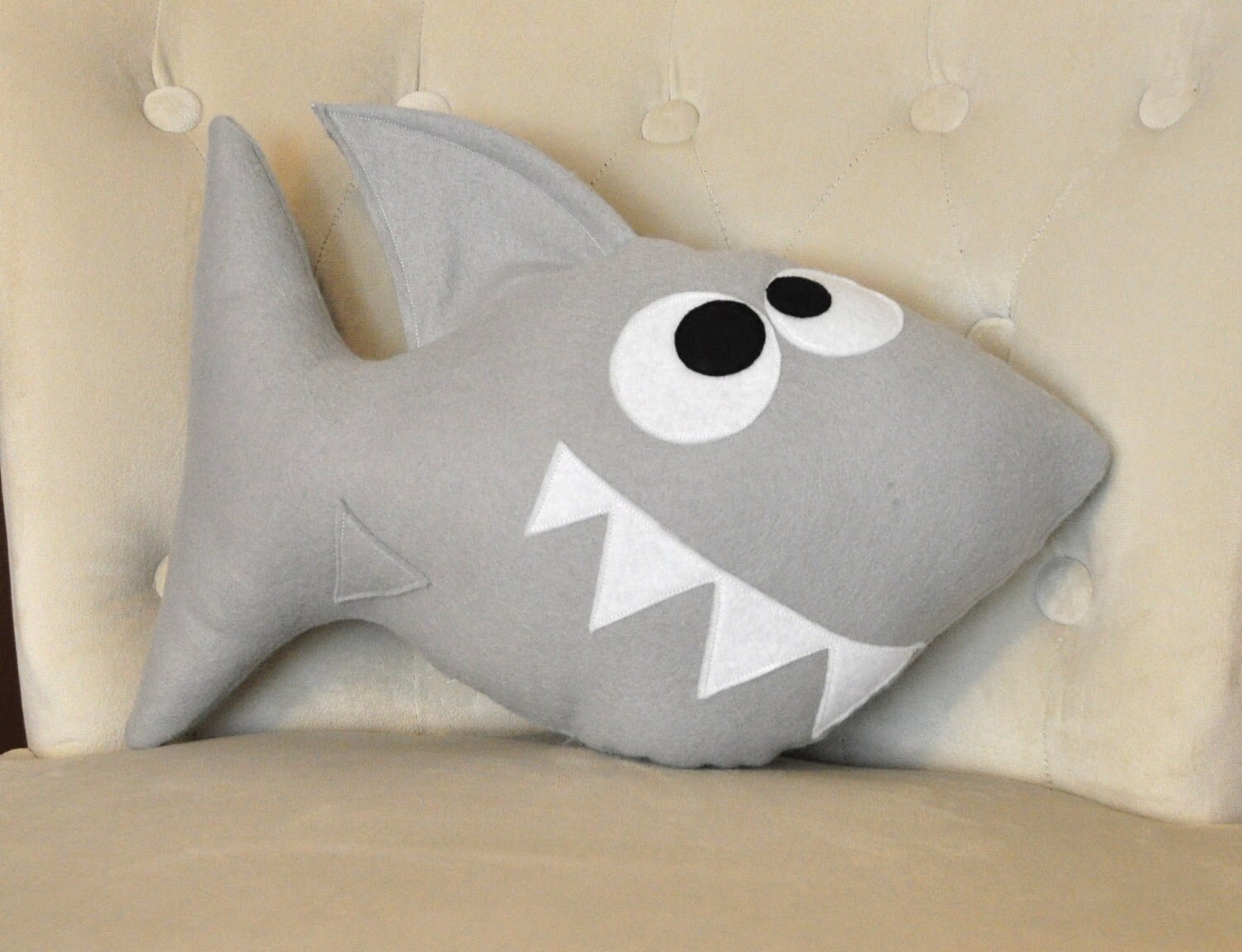plush shark pillow