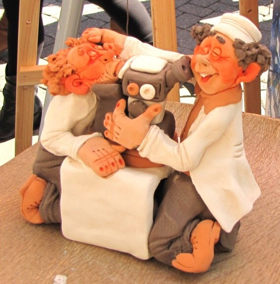 Ocular doctor with the patient