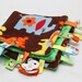 Baby Ribbon Tag Blanket - Minky Binky Blankie - Jungle Animal - LAST ONE