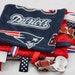 Baby Ribbon Tag Blanket - Minky Binky Blankie - New England Patriots - LAST ONE