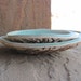 Two Handbuilt Porcelain Aqua Blue Nesting Dishes with Exterior Texture
