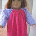 American Girl Pajamas, pink and purple nightgown for 18 inch doll