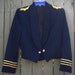 navy and gold nautical captain's jacket s 80s