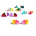 Geometric Leather Earrings Mini Triangle Kaleidoscope