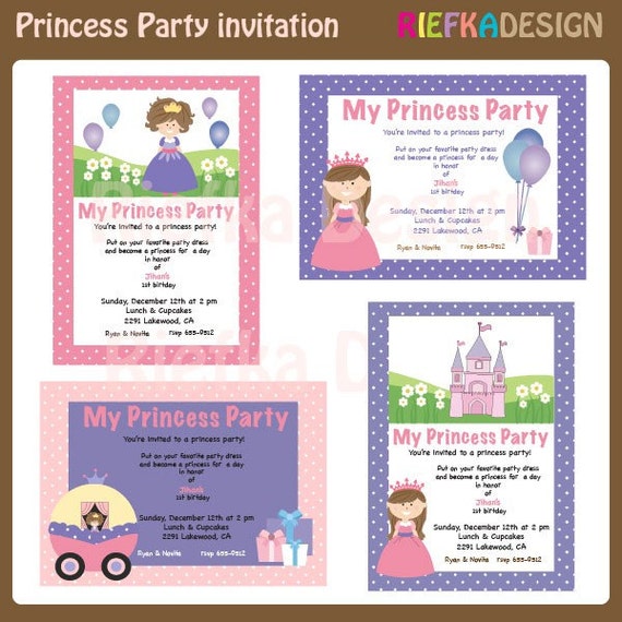 Items similar to Princess Party Invitation on Etsy