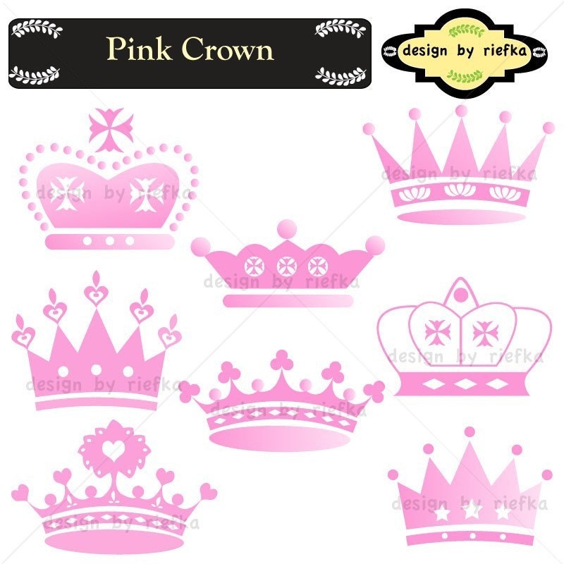 clip art pink crown - photo #38