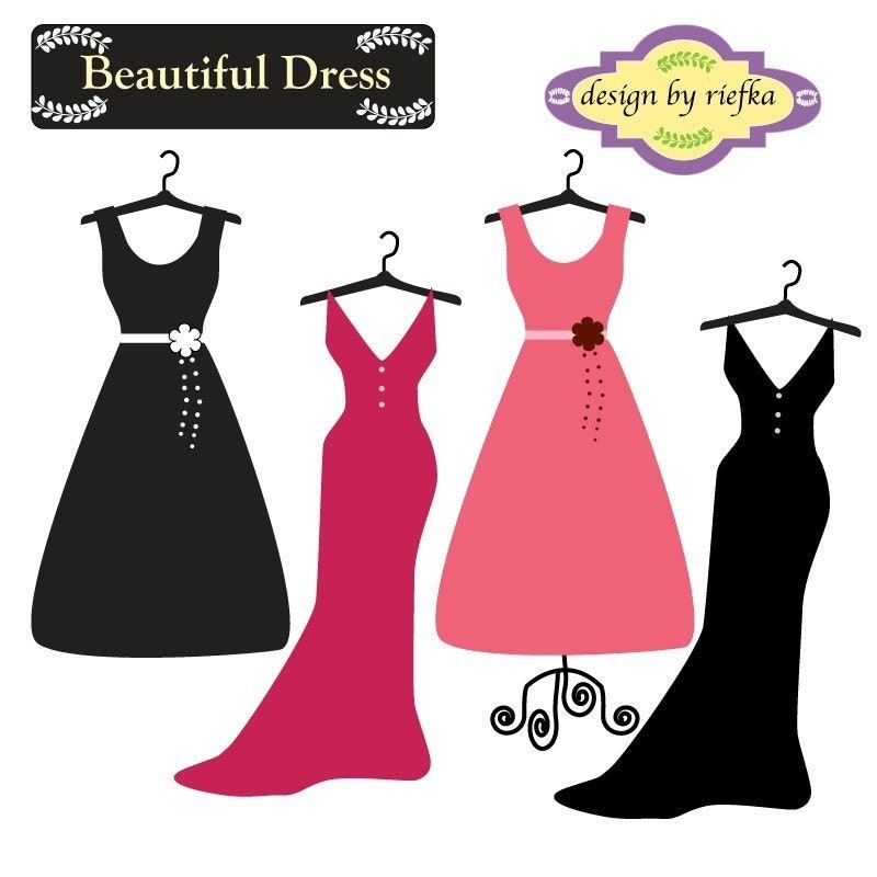 Beautiful Dress  Clipart 