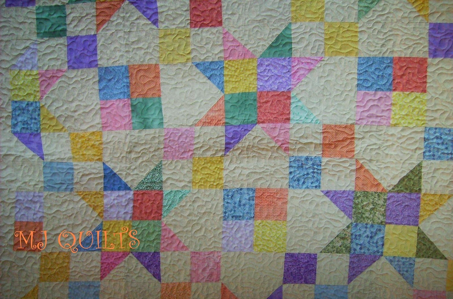 Handmade quilt Patchwork quilt Stairway to the