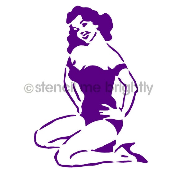 Pin Up Girl 102 Stencil