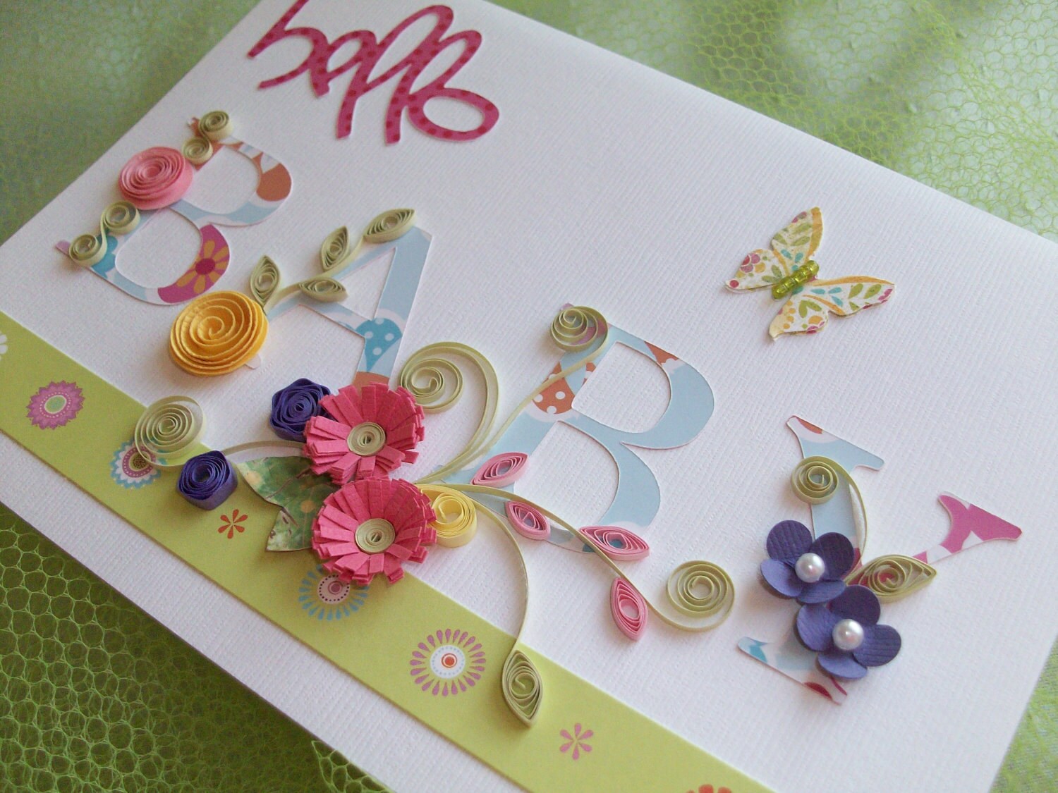 Quilled Card Hello BABY