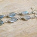 Labradorite Earring - Silver Wire Wrapped Earring - Dangle Earring - Blue Gemstone Earring