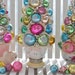Bottle Brush Tree Tall Christmas Easter Bunny Pink vintage glass ornaments chic parade mica flocking glitter shabby egg cup bottlebrush