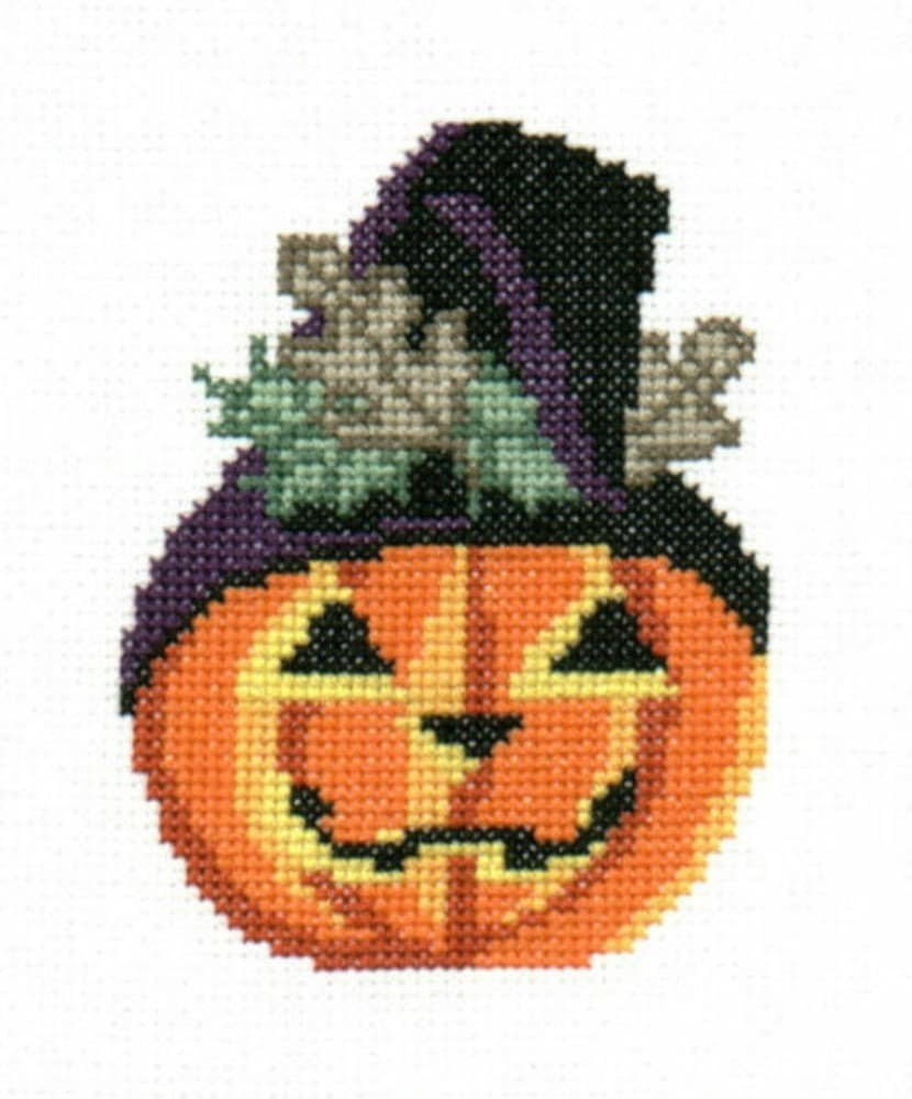 Halloween Pumpkin counted cross-stitch chart