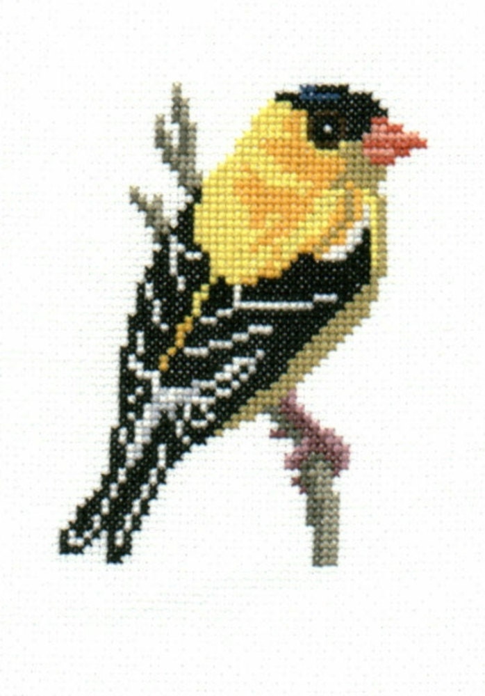 Goldfinch counted cross-stitch chart