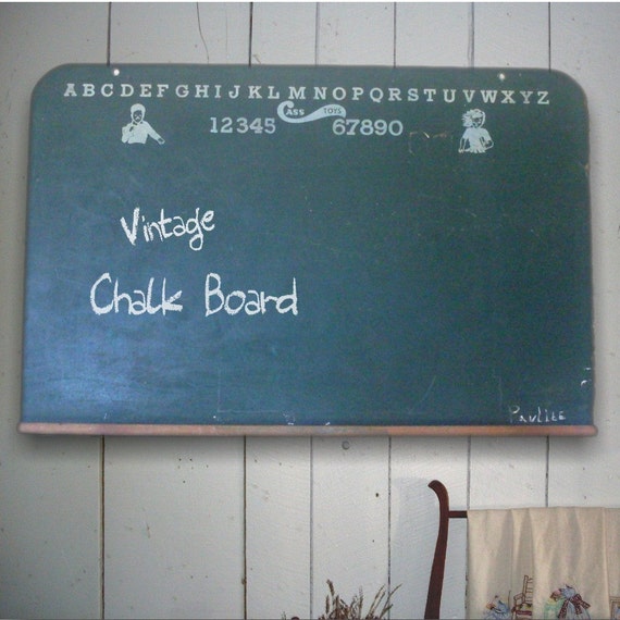 Vintage Childs Chalkboard Cass Toys 24 x 36 inches
