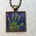 Custom Handprint Pendant Necklace/ Your Choice of Neckwear and Length Free Shipping