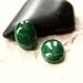 2 pcs - Green Malachite Gemstones - Cabochons - 12mm x 16mm