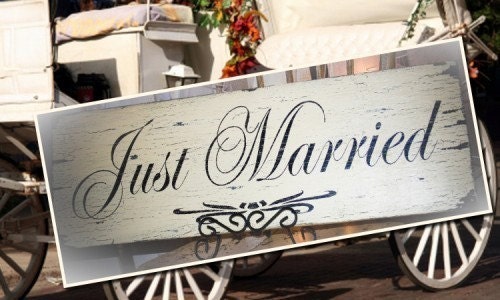 Just Married Vintage Sign 2
