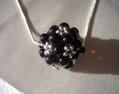 Black obsidian pendant, silver necklace, 4mm obsidian beads, 4mm beads, silver seed beads, 4mm gemstone, seed beads, silver snake chain Black obsidian pendant, silver necklace, 4mm obsidian beads, 4mm beads, silver seed beads, 4mm gemstone, seed beads, silver snake chain