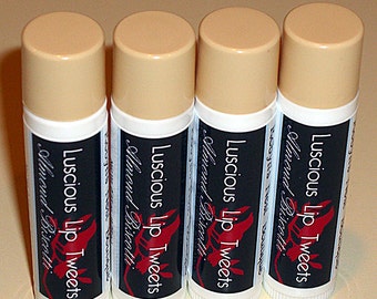 Almond Biscotti Luscious Lip Tweets - Glossy Vegan Lip Balm