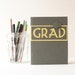 Handmade Graduation Card in warm gray and chartreuse green, unisex