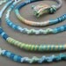Hair Wrap extension - Mint Twist - hippie gypsy boho style removable beaded hairwrap dread dreadlock clip