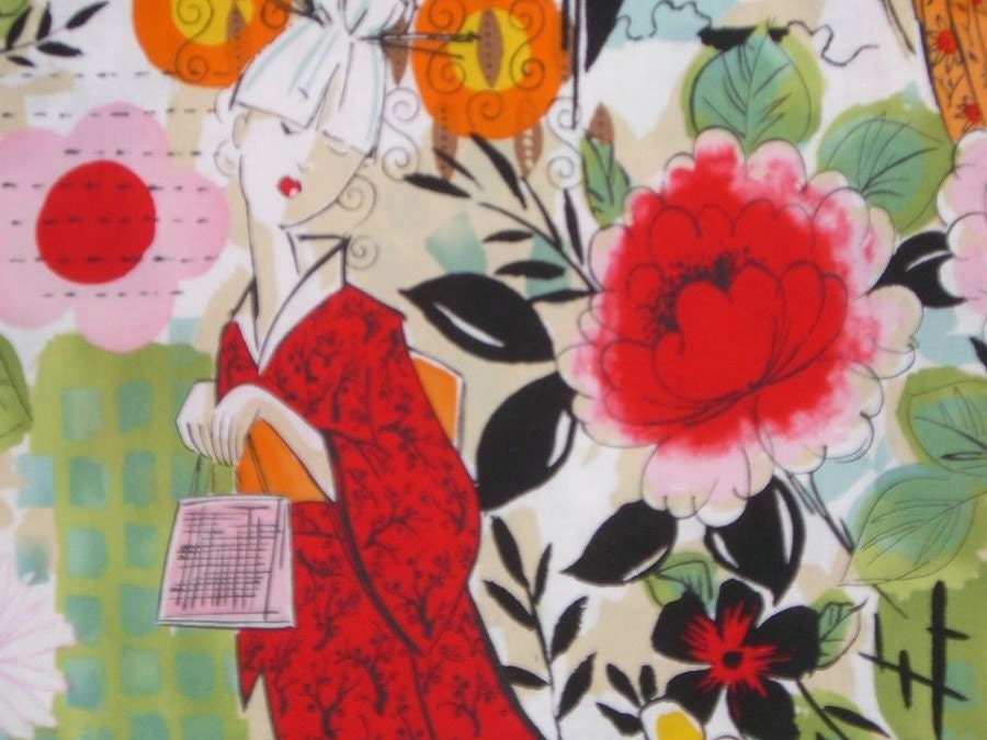 Harajuku Lady Fabric Alexander Henry Japanese 1 Yard Fabric