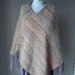 MANZANITA Handknit Poncho Alpaca and Wool wrap Handspun Hand Dyed Natural Dyes Earth Tones